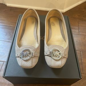 Michael Kors Fulton Snake Embossed Flats Size 9